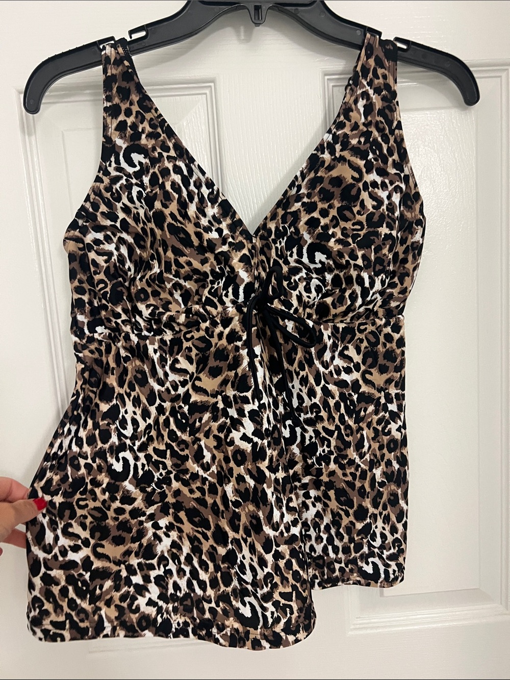 VENUS Leopard Print V-Neck Camisole - Brown & Black